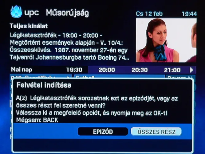 UPC digitális tévé
