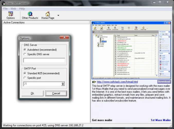 Free SMTP Server