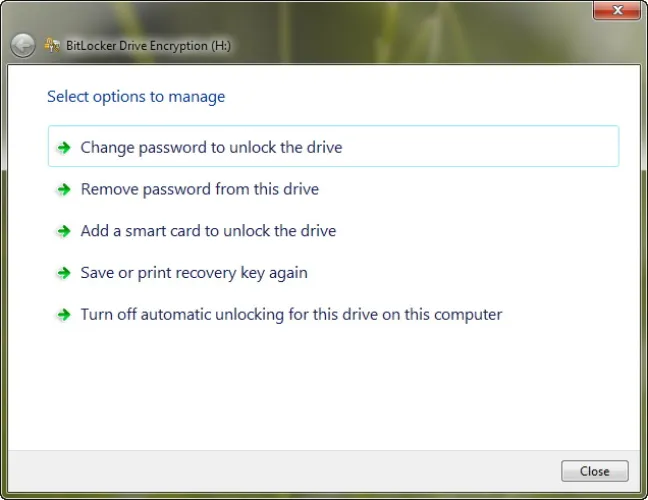 Windows 7 - BitLocker To Go