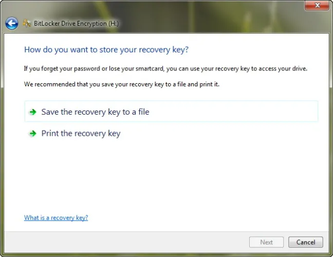 Windows 7 - BitLocker To Go