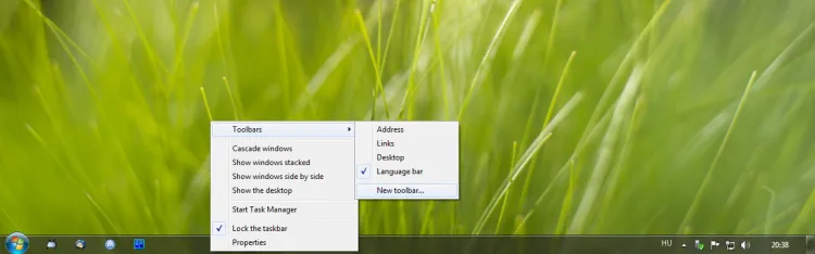 Windows 7 tálca