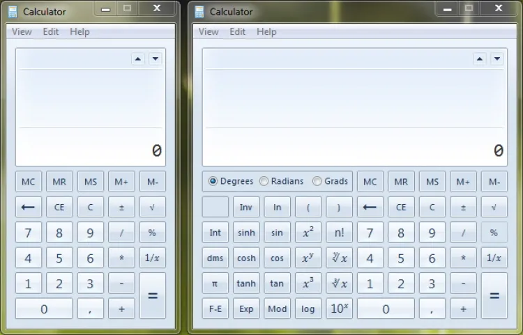 Windows 7 Calculator
