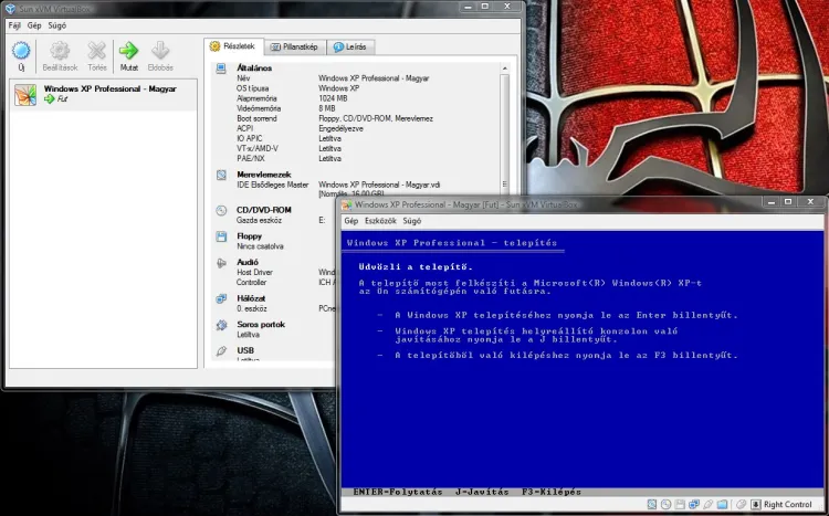 VirtualBox 14. lépés
