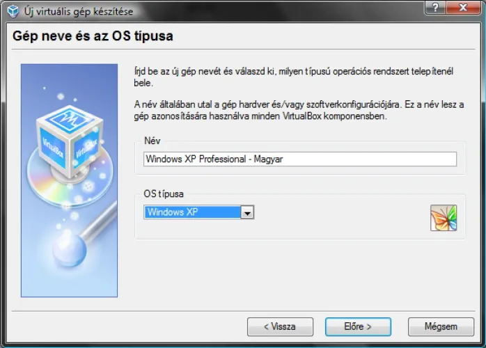 VirtualBox 5. lépés