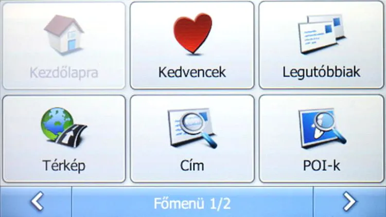MOOV 330 főmenü