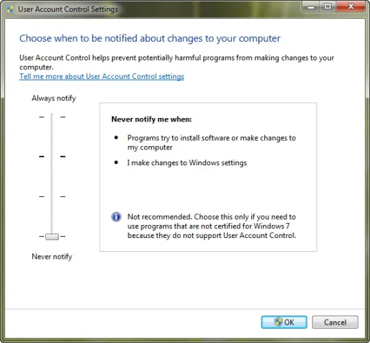 Windows 7 UAC