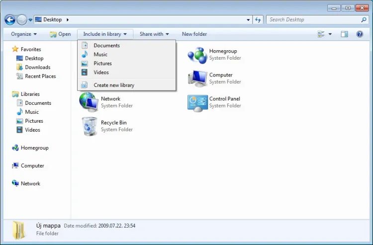 Windows 7 Explorer