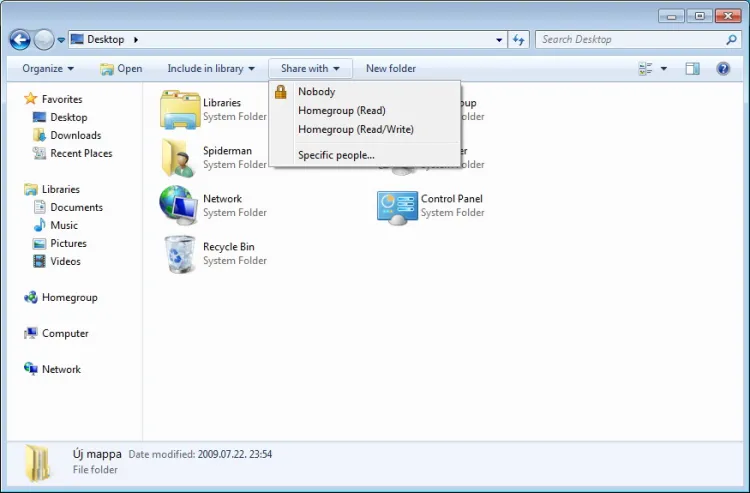 Windows 7 Explorer