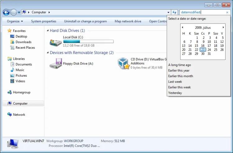 Windows 7 Explorer