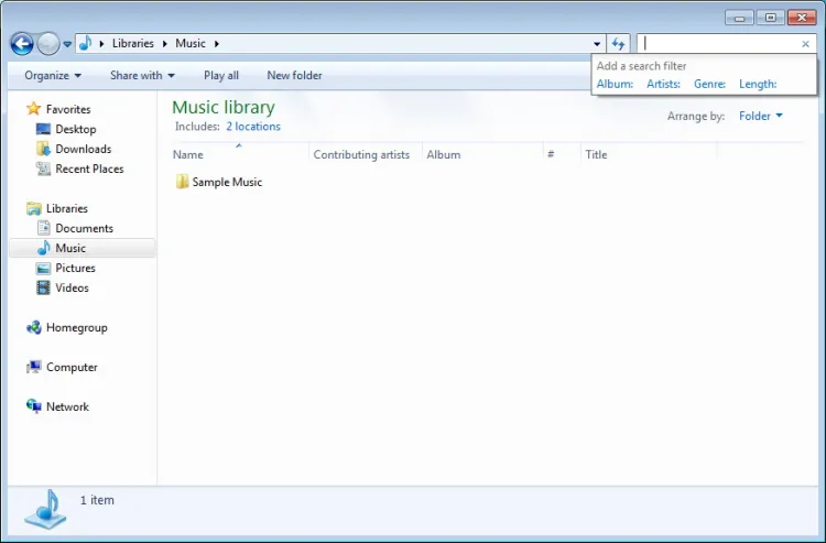 Windows 7 Explorer