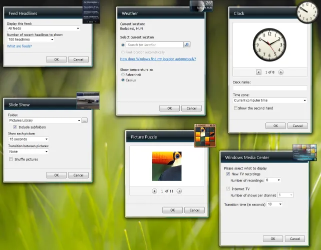 Windows Gadget Gallery