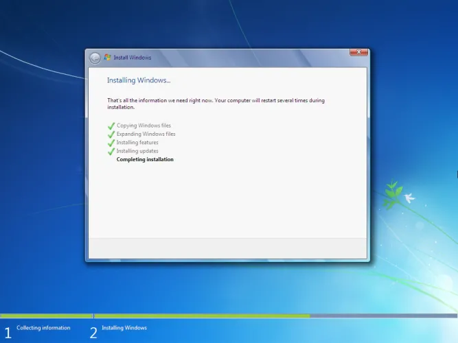 Windows 7 telepítés