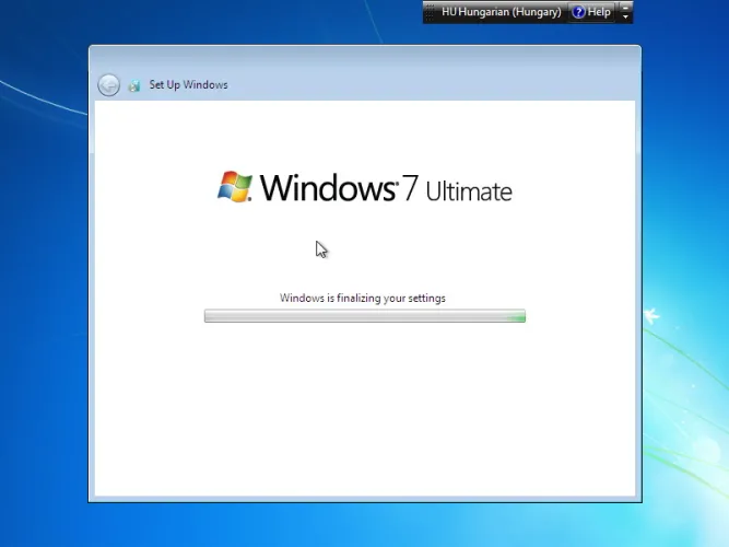 Windows 7 telepítés
