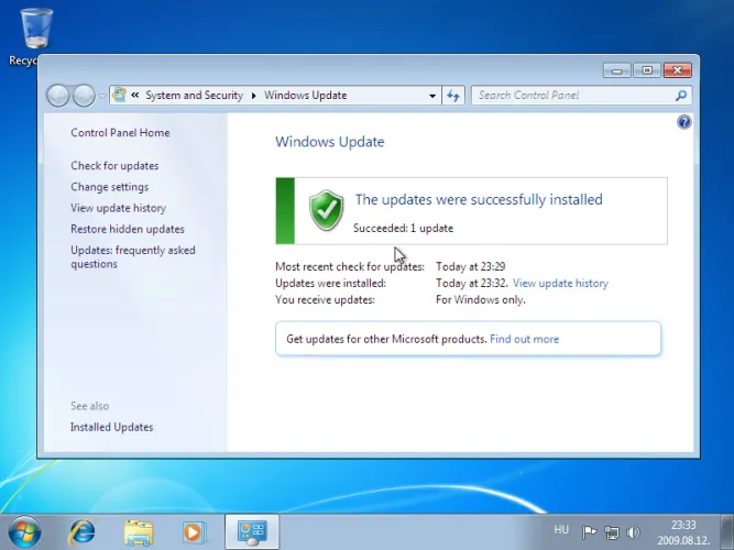 Windows 7 telepítés
