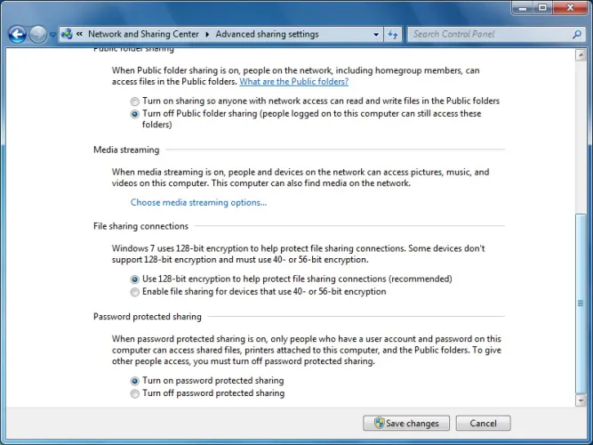 Windows 7 HomeGroup