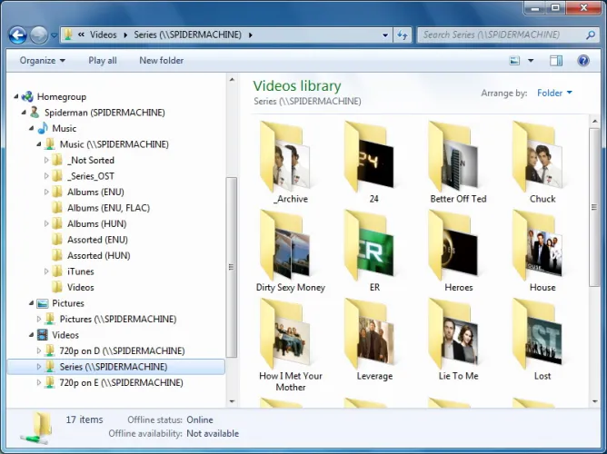 Windows 7 HomeGroup