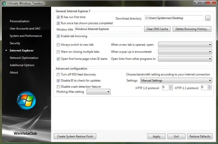 Ultimate Windows Tweaker